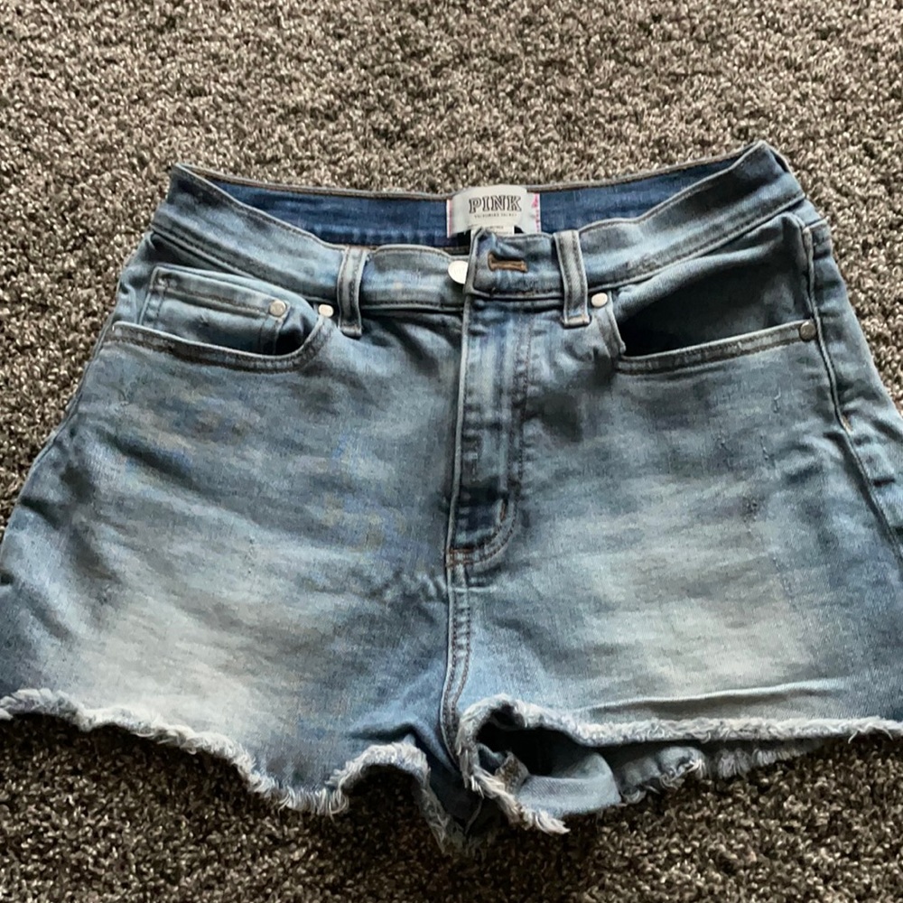 PINK denim shorts